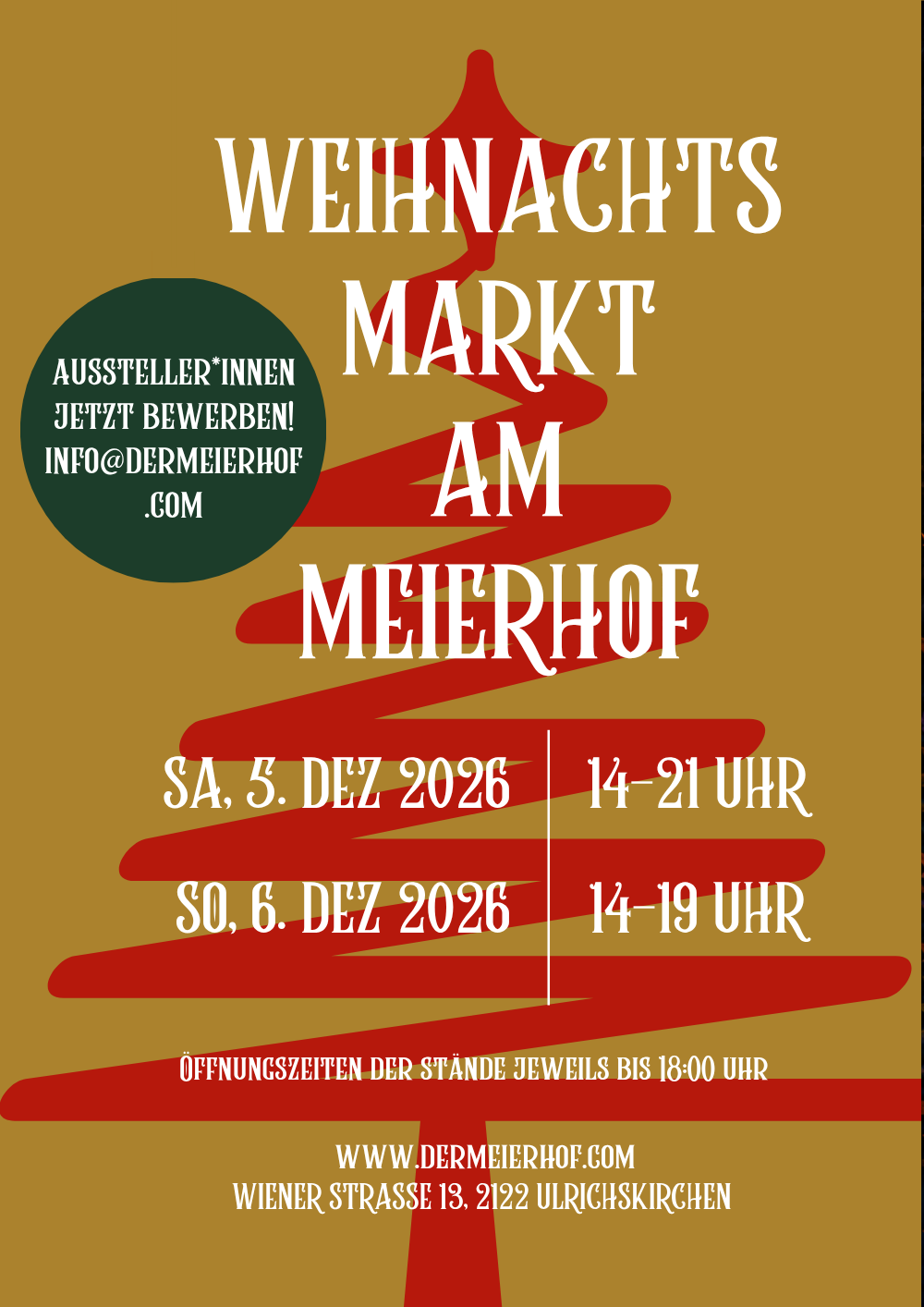 Grafische Ankündigung für den Weihnachtsmarkt am Meierhof